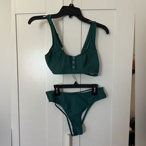 Cute teal bathing suit set